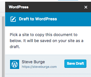 Post your Google Docs to WordPress