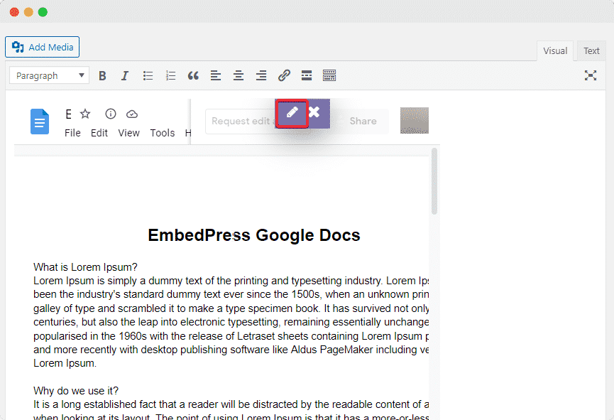 embed Google Docs