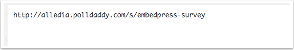 Publish your PollDaddy embed in WordPress