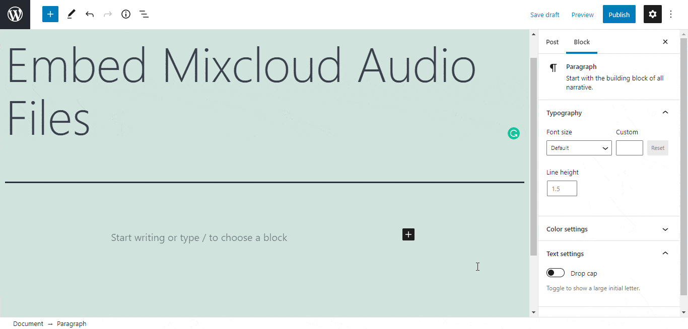 How to Embed Mixcloud Audio Files in WordPress