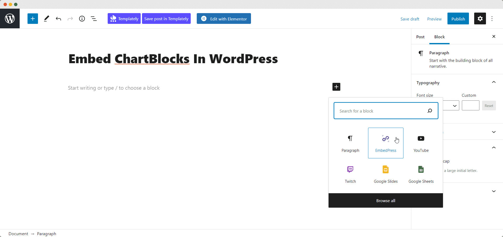 How to Embed ChartBlocks Charts in WordPress