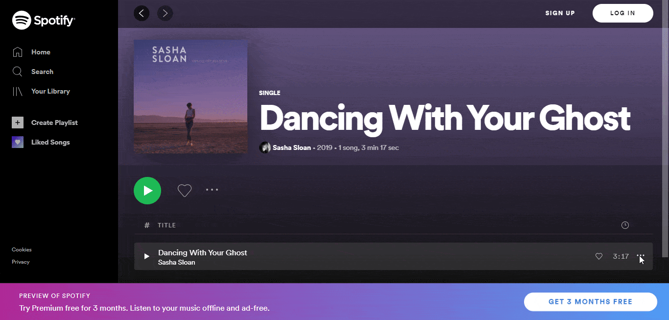 embed Spotify audios