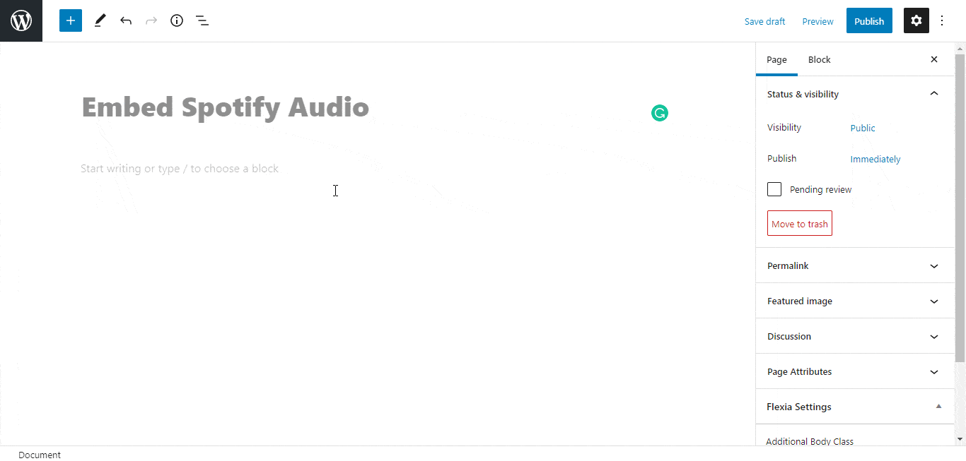 embed Spotify audios