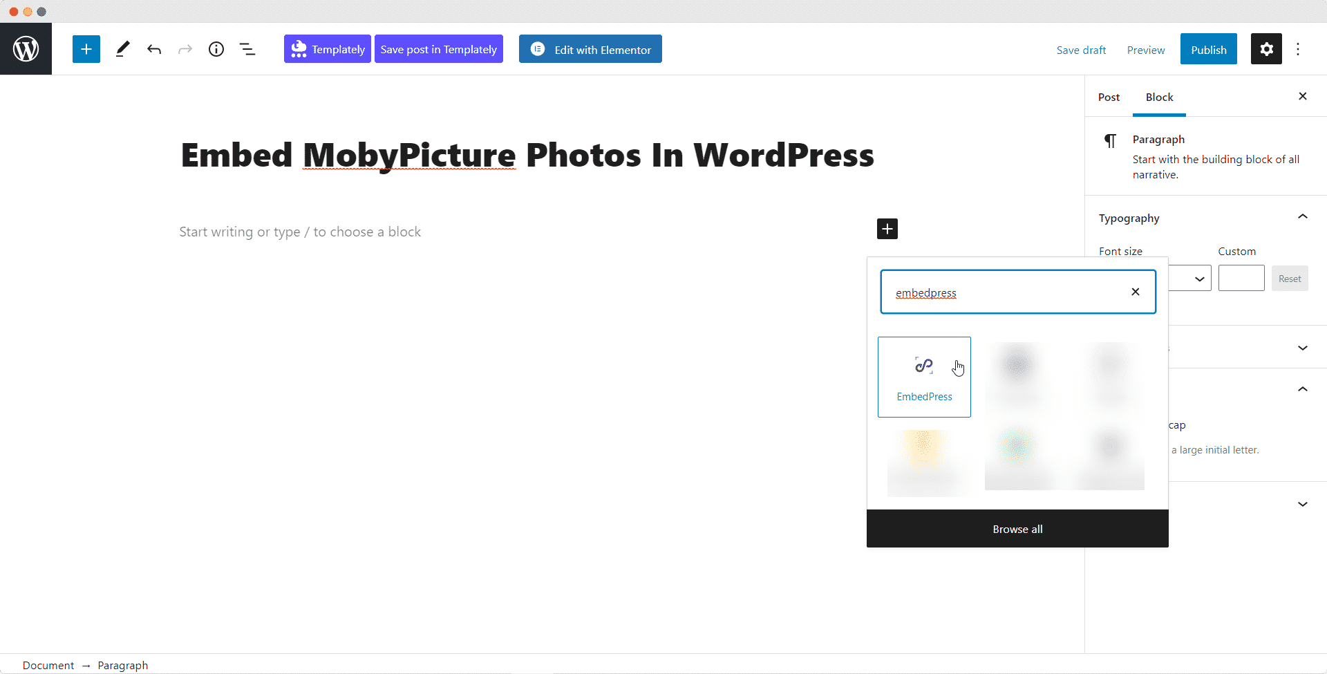 How to Embed MobyPicture Photos in WordPress