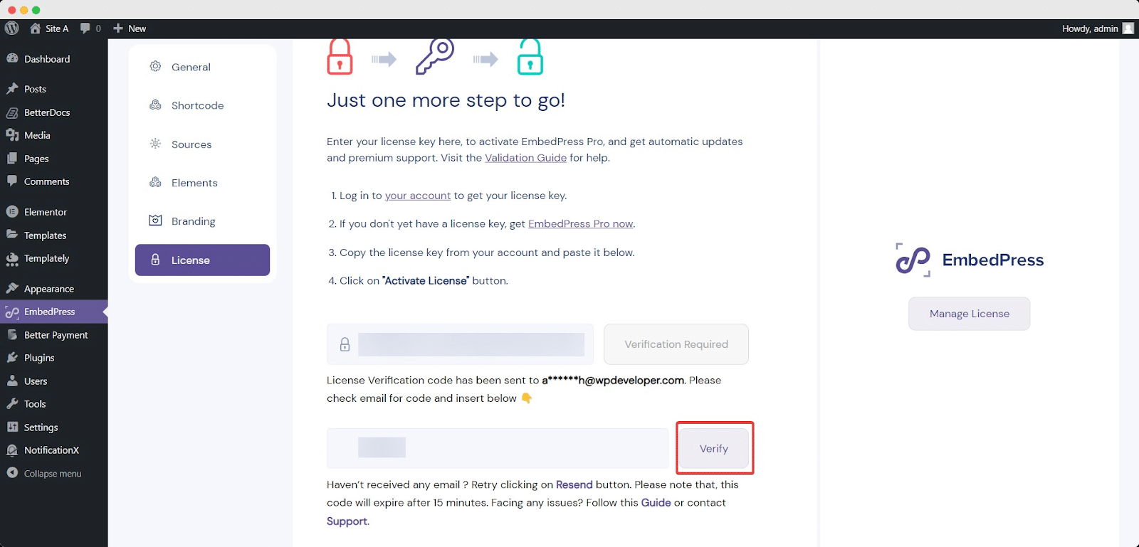 Verify PRO license
