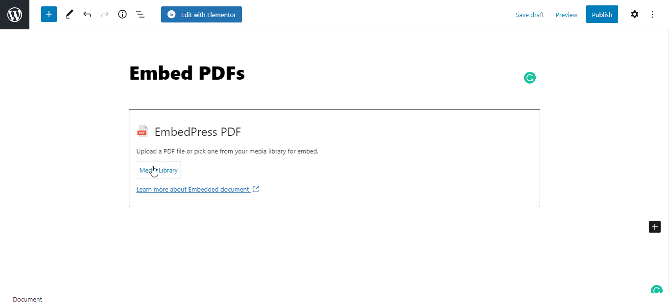 embed document and PDF