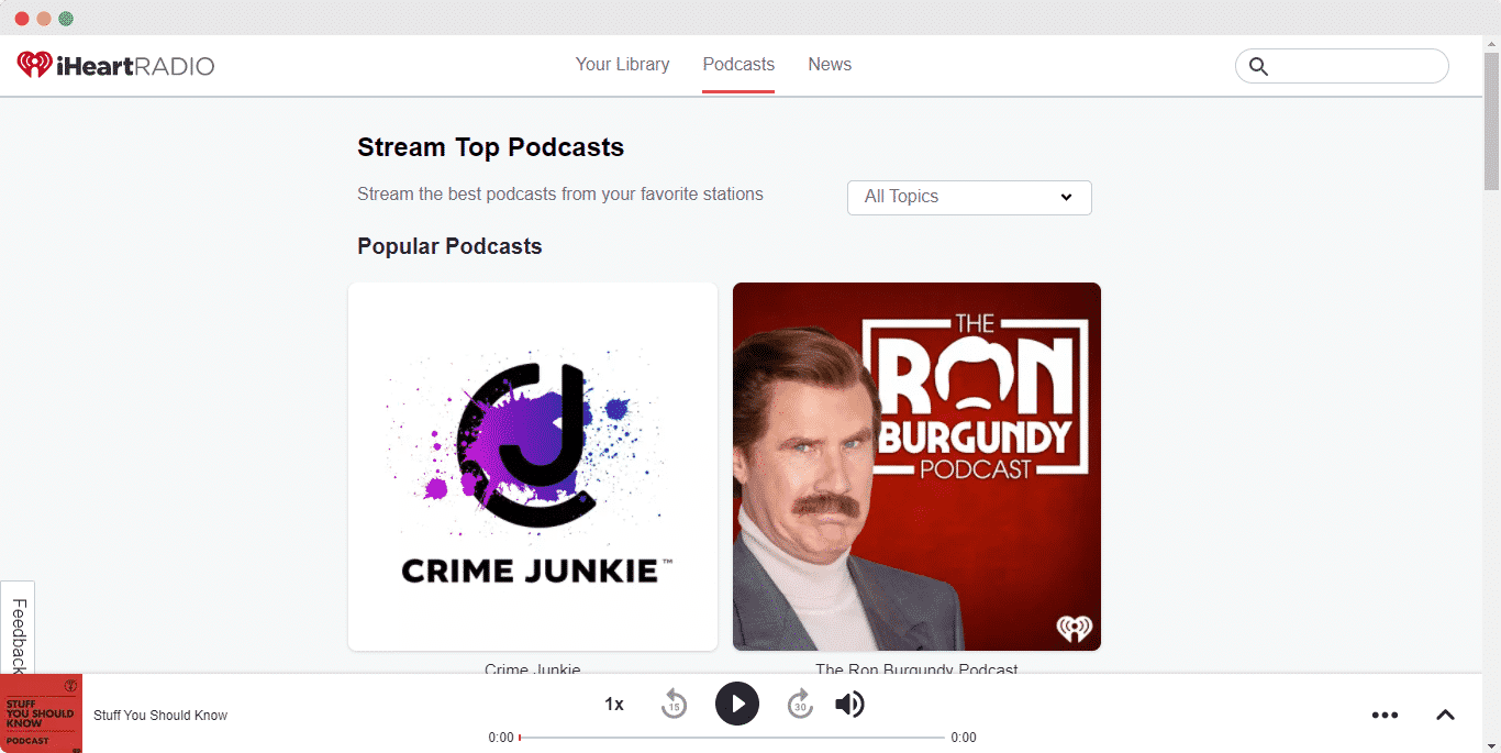 embed iHeartRadio podcasts