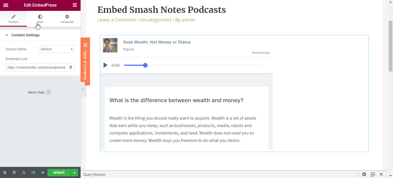 embed Smash Notes podcasts