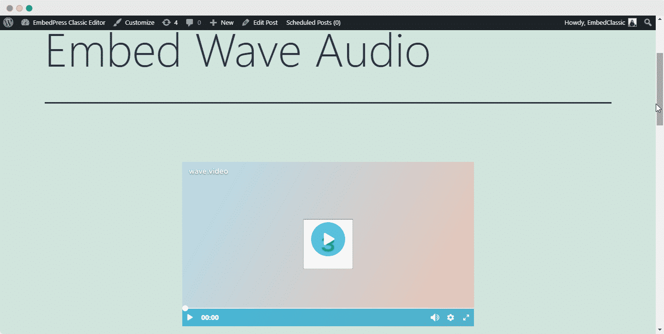 embed Wave videos