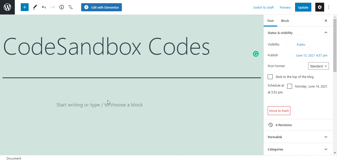 embed CodeSandbox codes