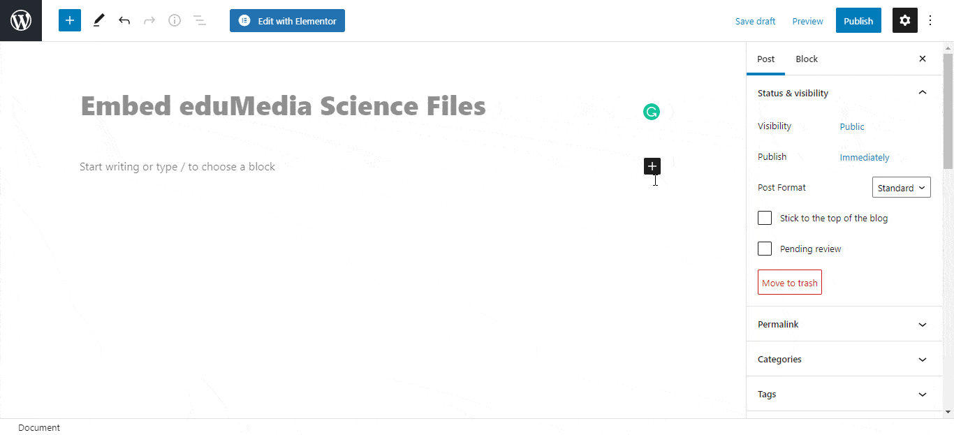 embed eduMedia Science files