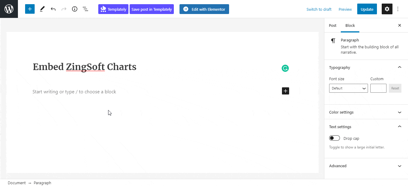 embed ZingSoft charts and grids