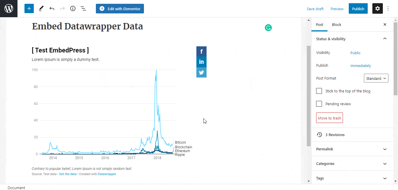 embed Datawrapper data chart