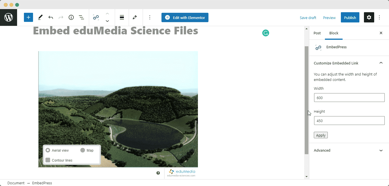 embed eduMedia Science files