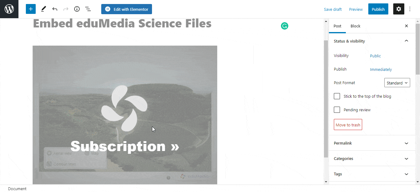 embed eduMedia Science files