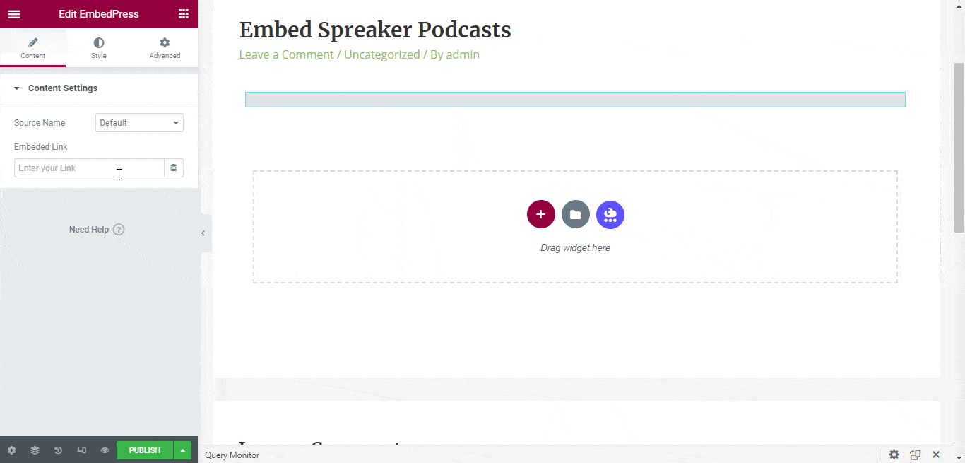 embed Spreaker podcasts