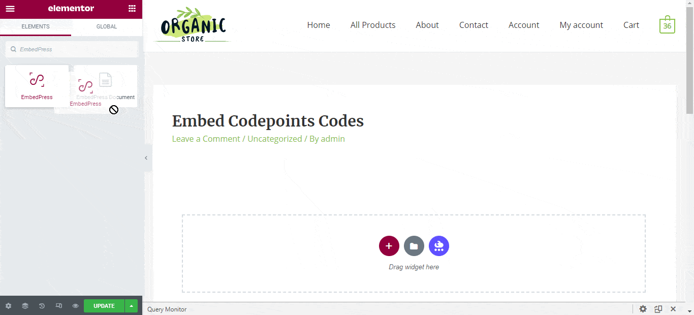 embed Codepoints codes