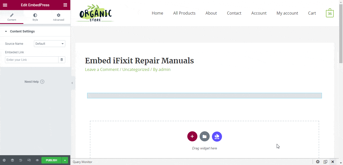 embed iFixit repair manual