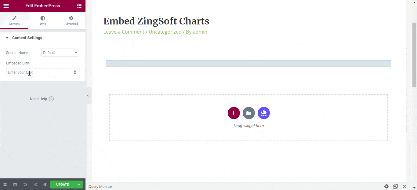 embed ZingSoft charts and grids
