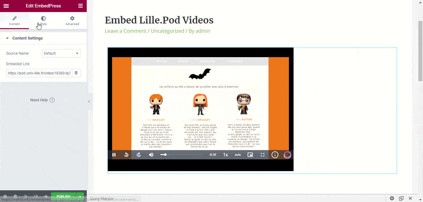 embed Lille.Pod videos