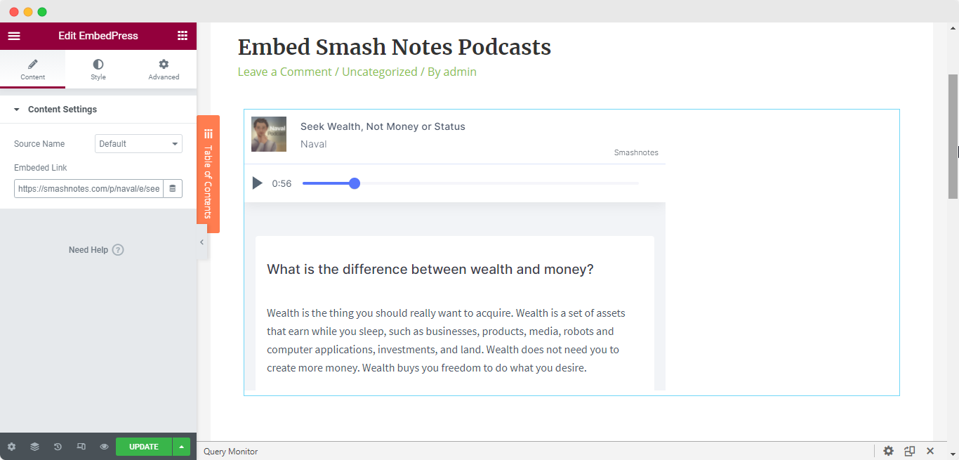 embed Smash Notes podcasts