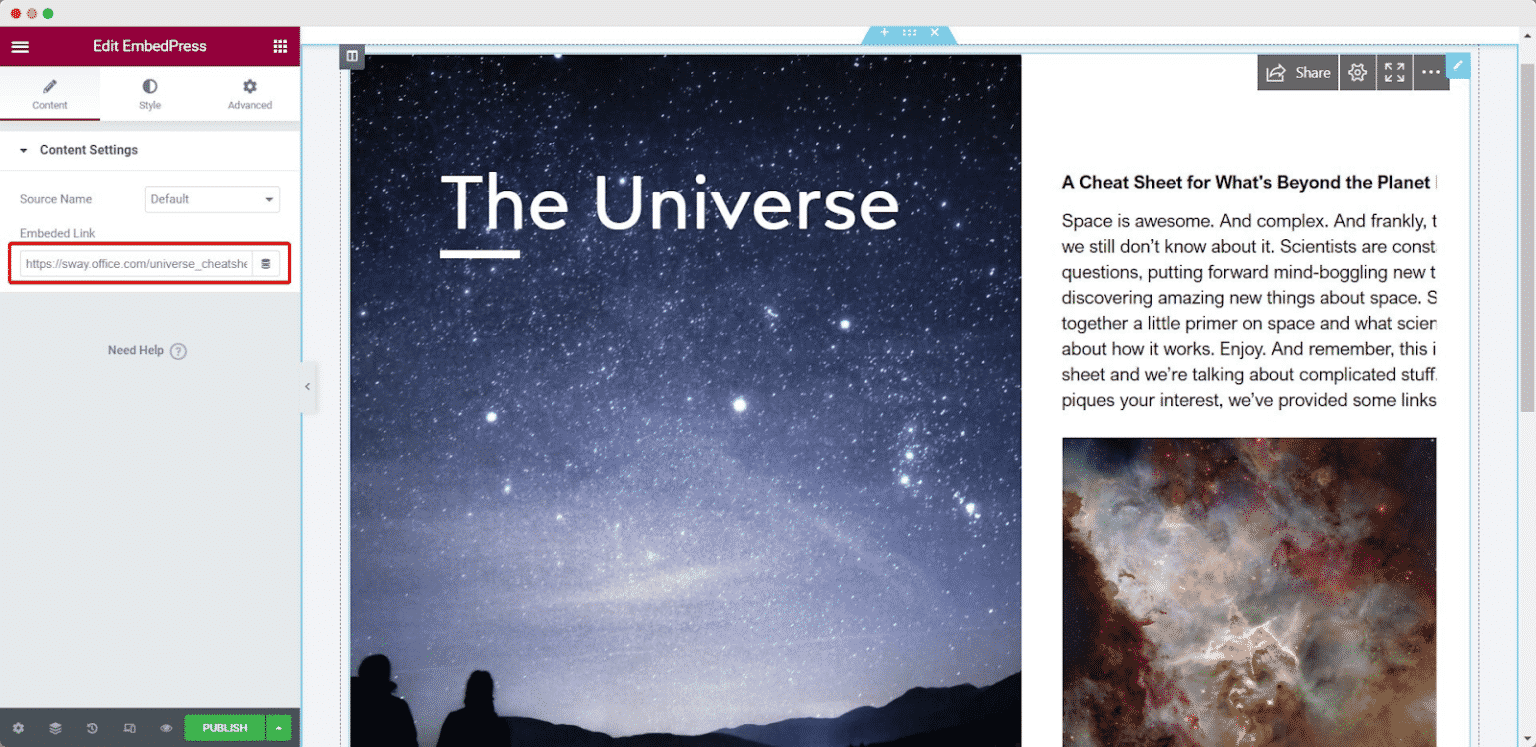 How To Embed Sway In WordPress With EmbedPress