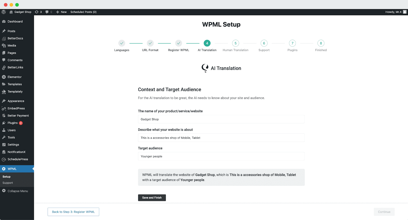Configure WPML Plugin Settings