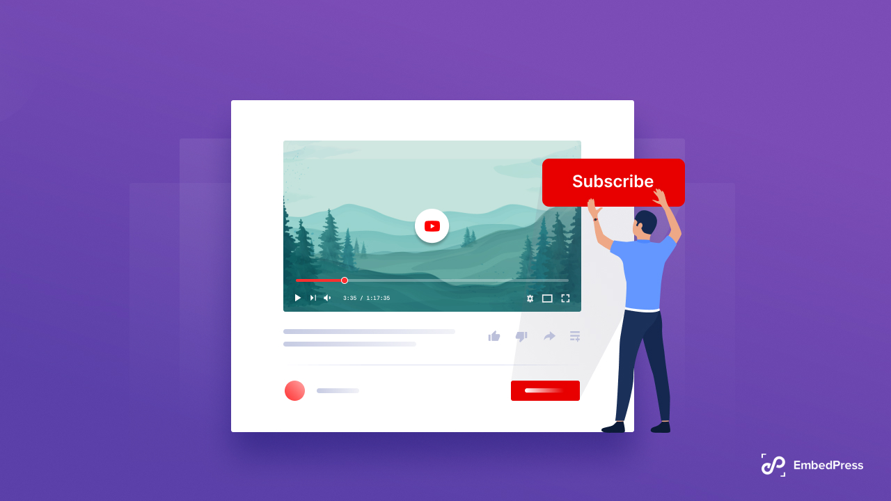 embed a YouTube subscribe button