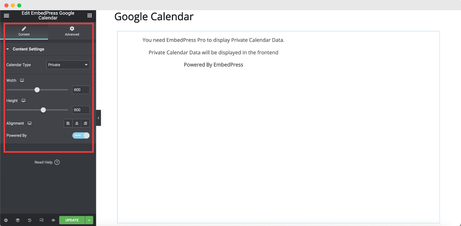 embed Google Calendars 