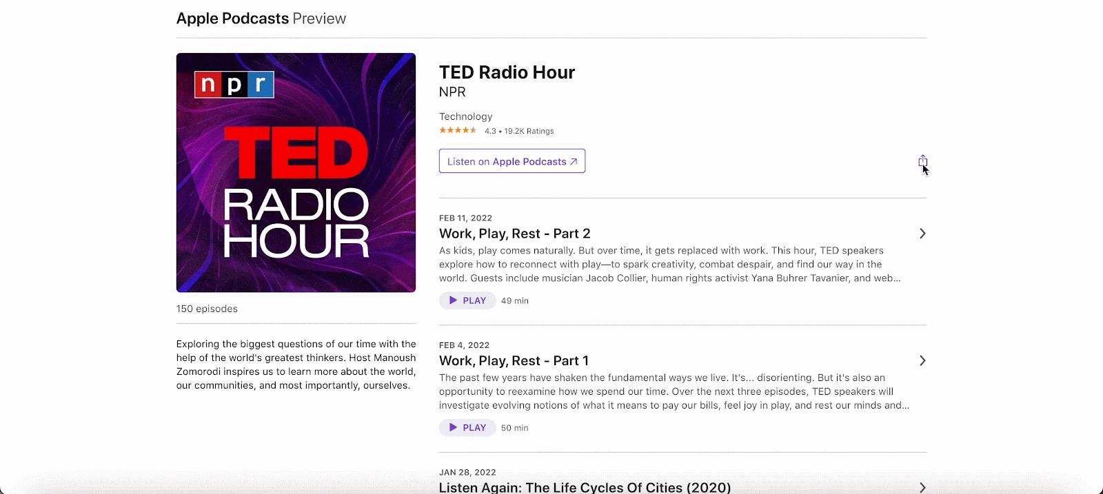 embed Apple podcasts