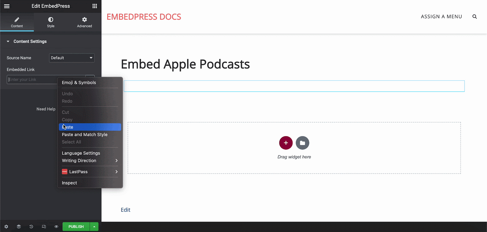 embed Apple podcasts