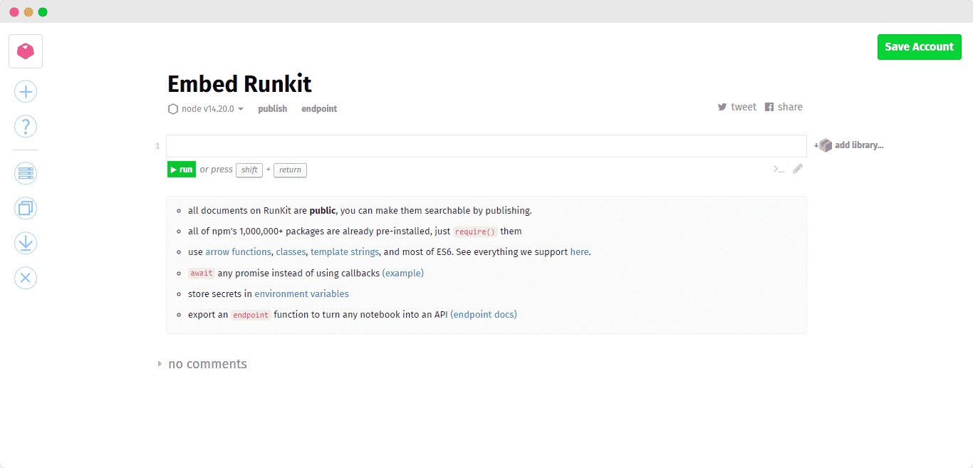 Embed Runkit