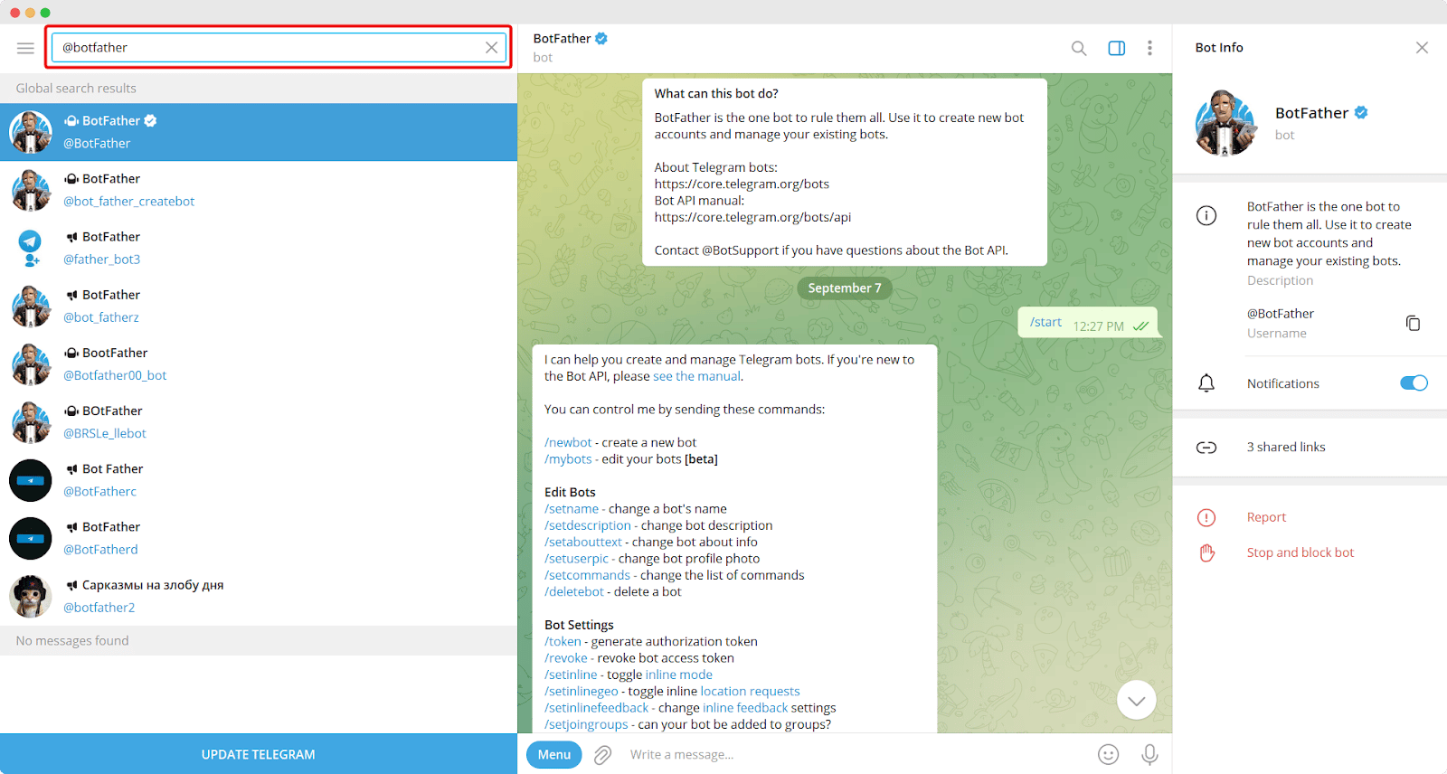WordPress Site With Telegram
