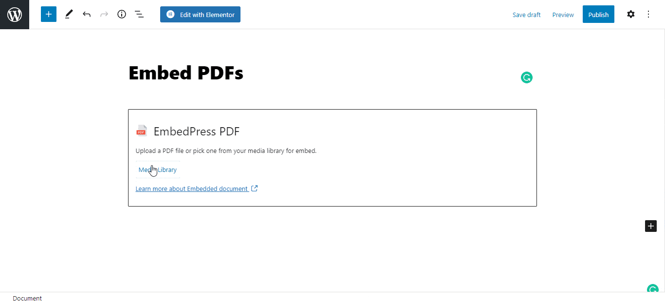 PDF embed for WordPress