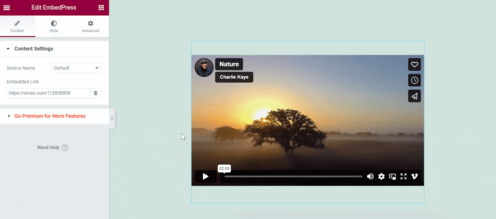 vimeo video player