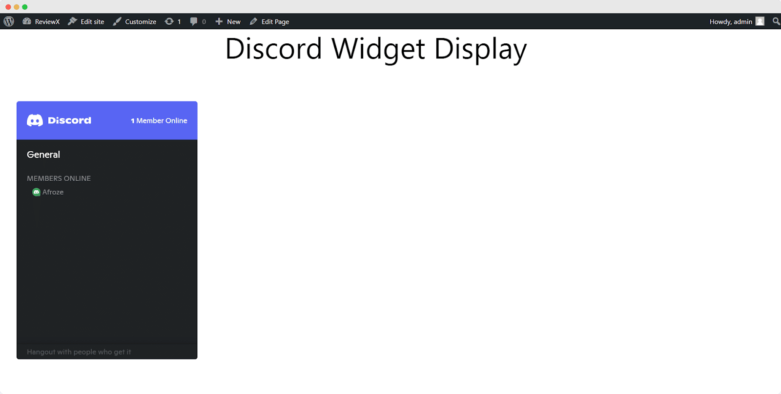 Discord Widget