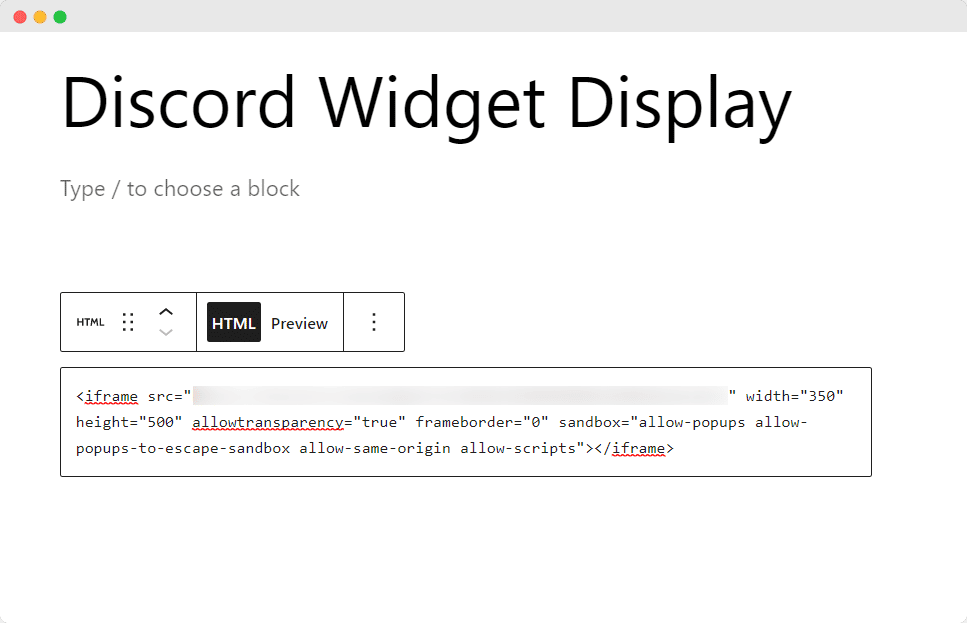 Discord Widget