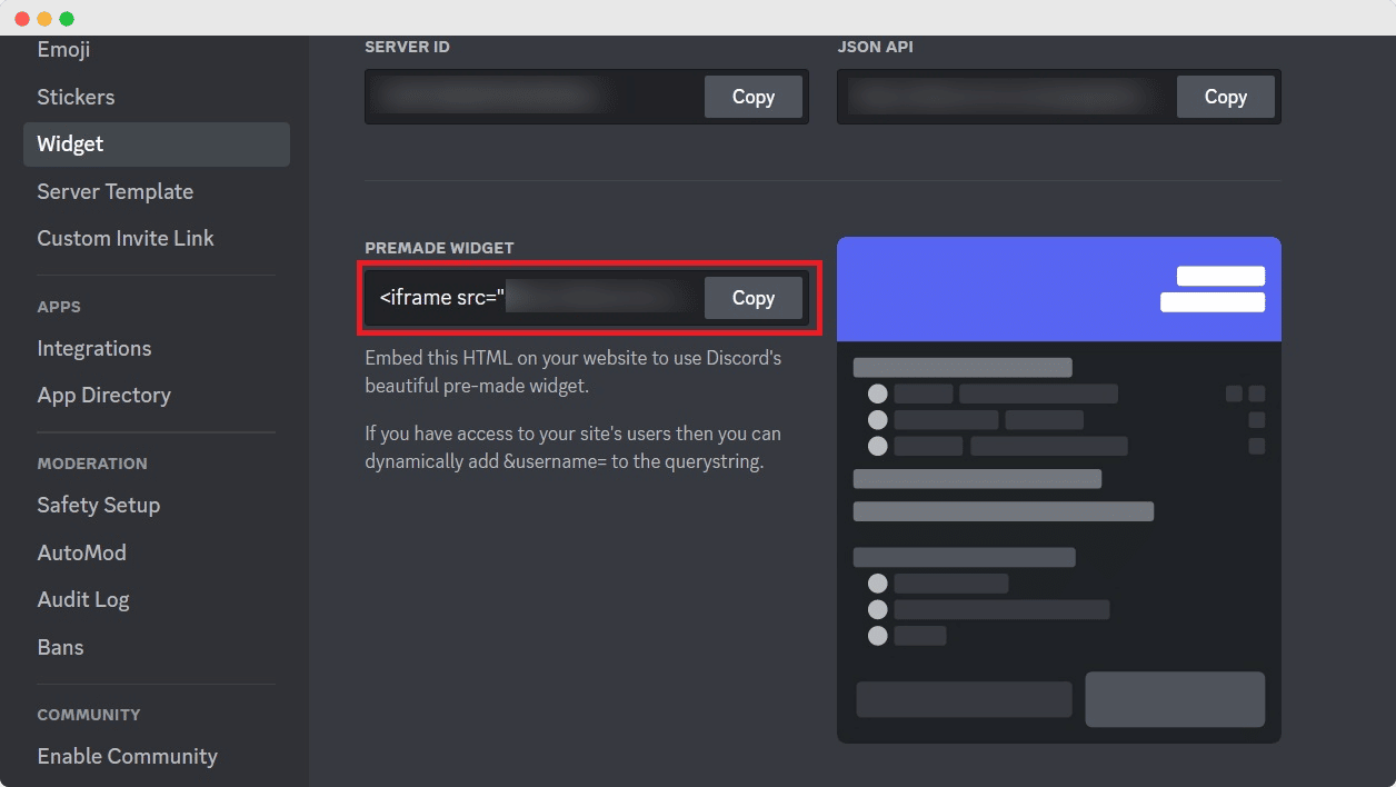 Discord Widget