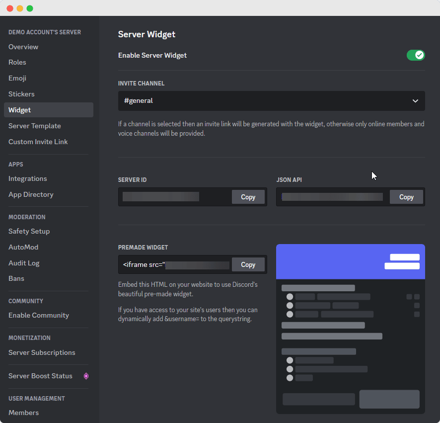 Discord Widget