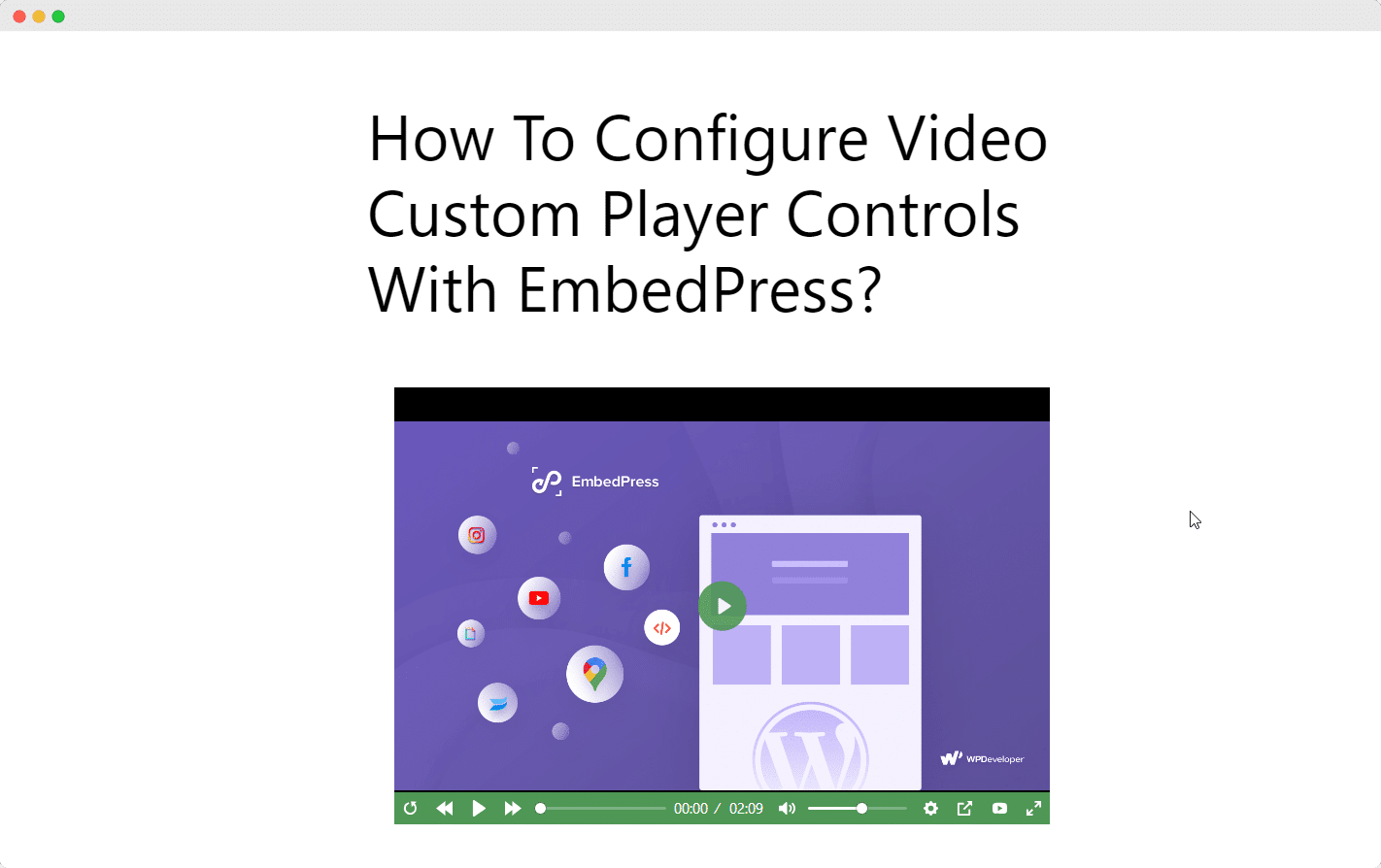 video custom player