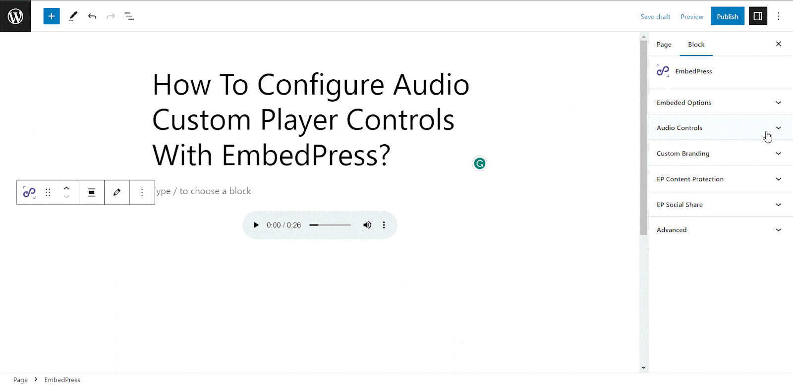 Custom Player Controls