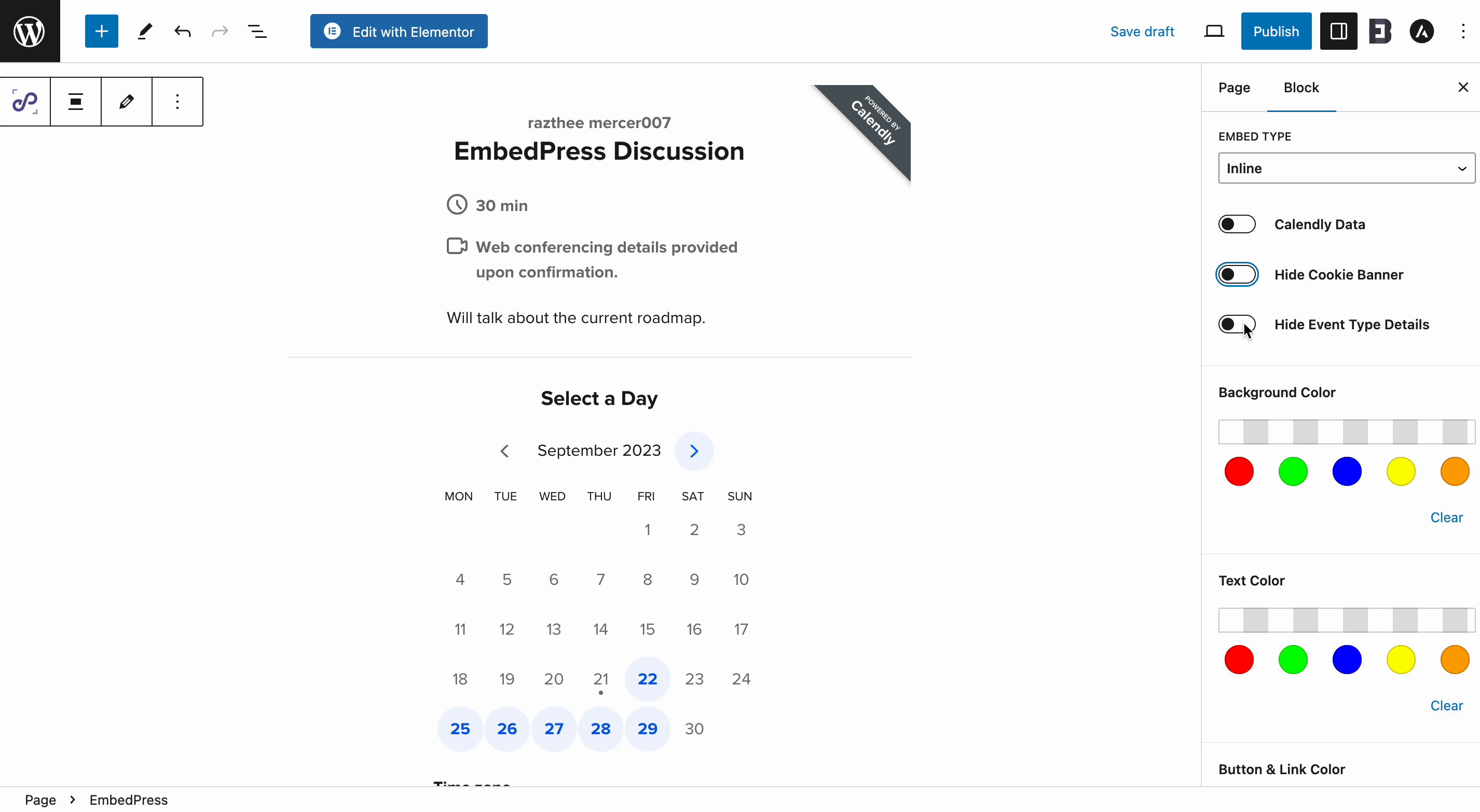 Embed Calendly