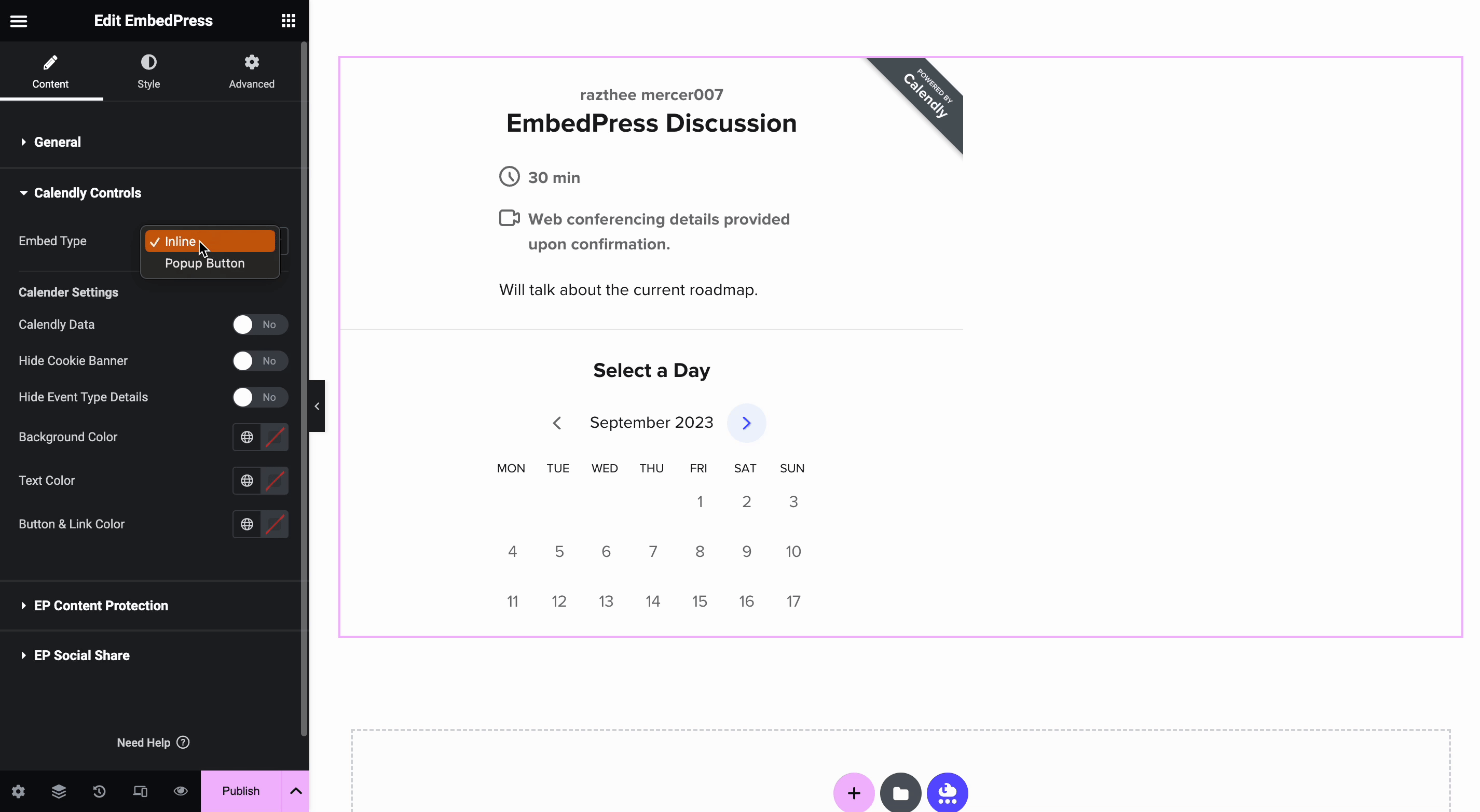 Embed Calendly