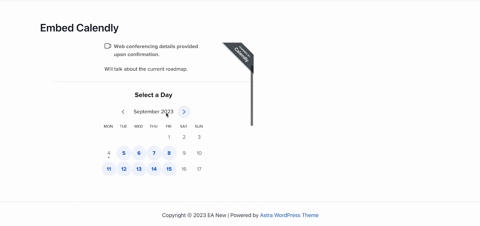 appointment schedules in WordPress