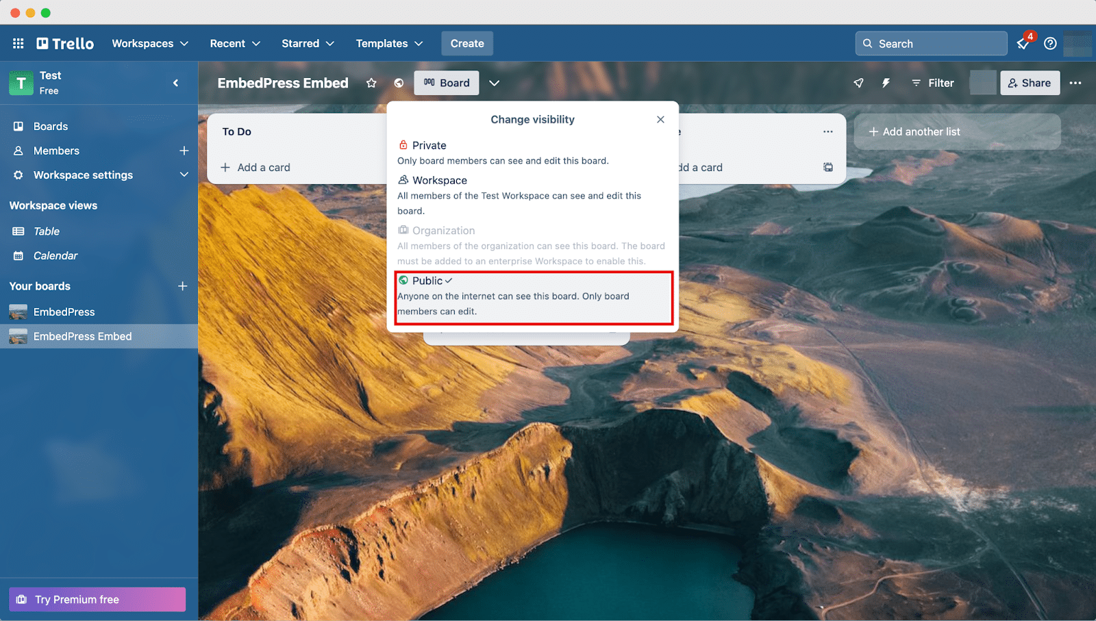 Embed Trello Boards