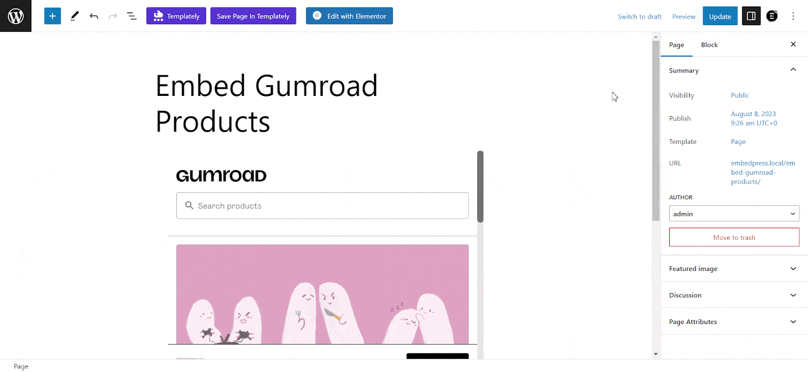 Embed Gumroad Product