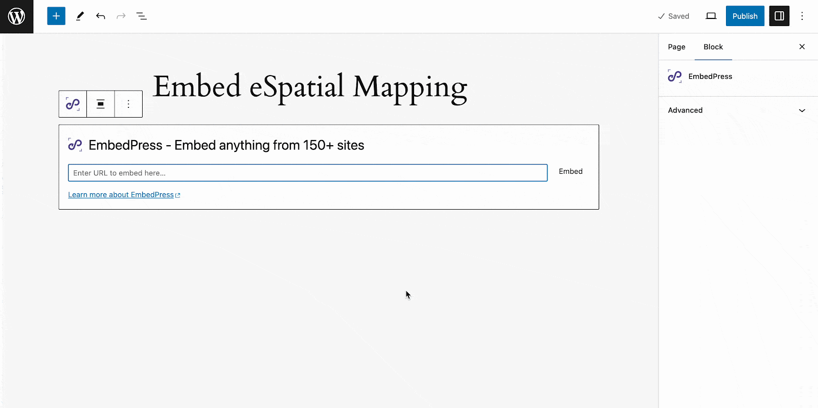 Embed eSpatial Map