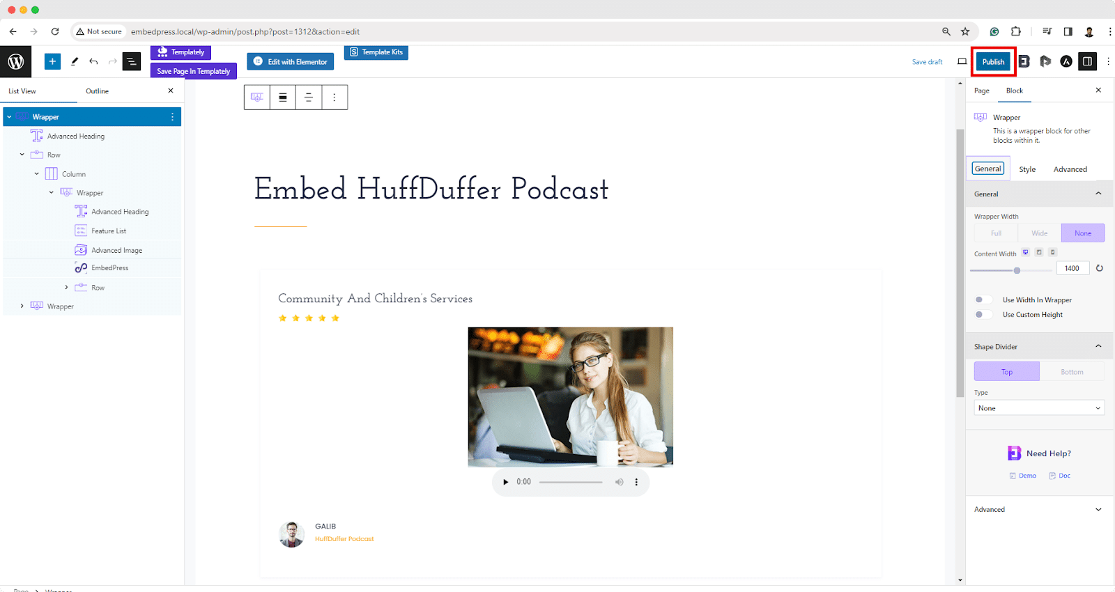 Embed Huffduffer podcasts