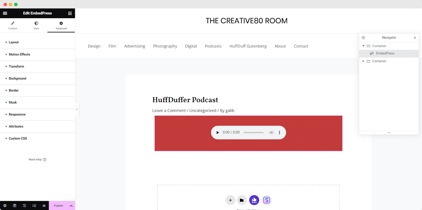 Embed Huffduffer podcasts