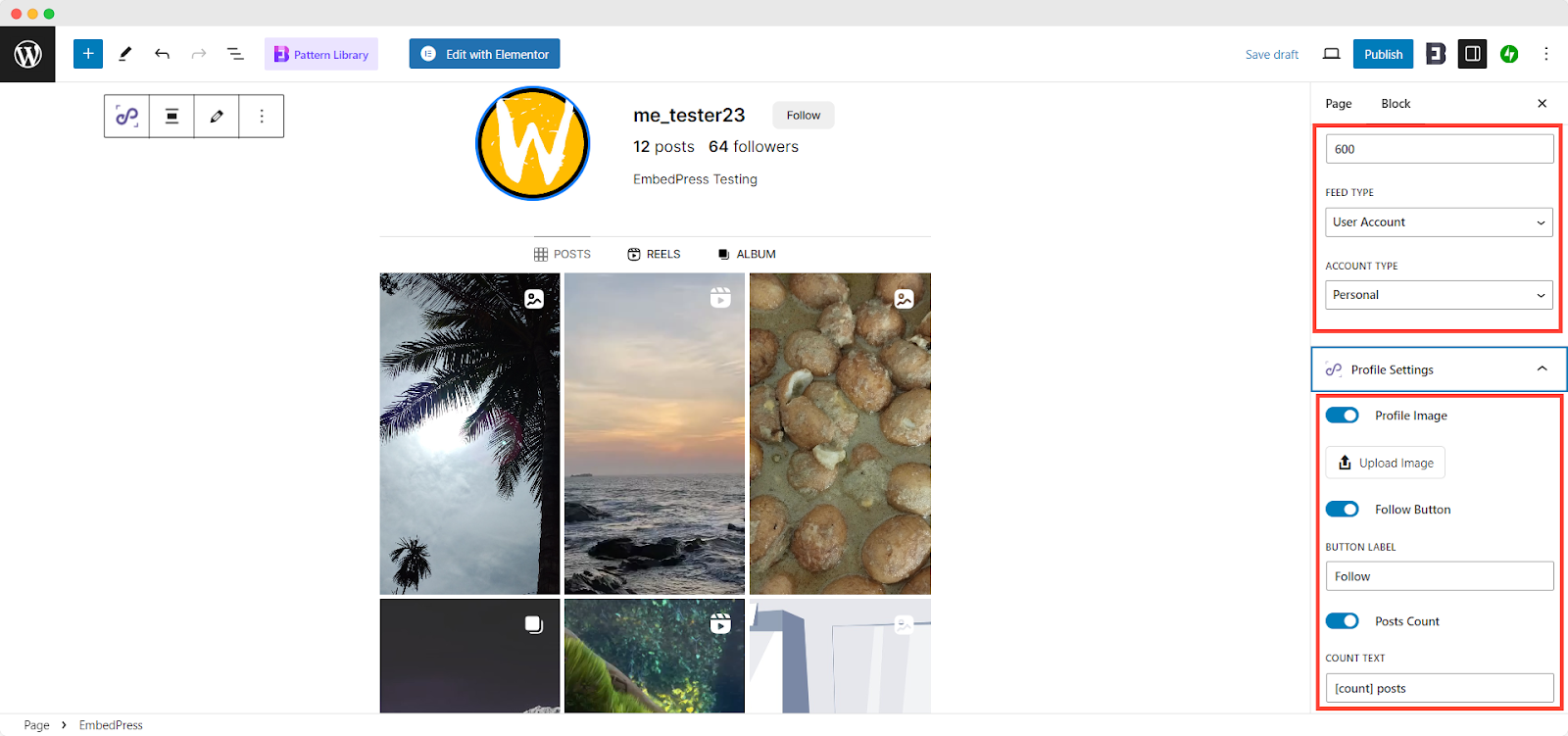 embed Instagram feeds